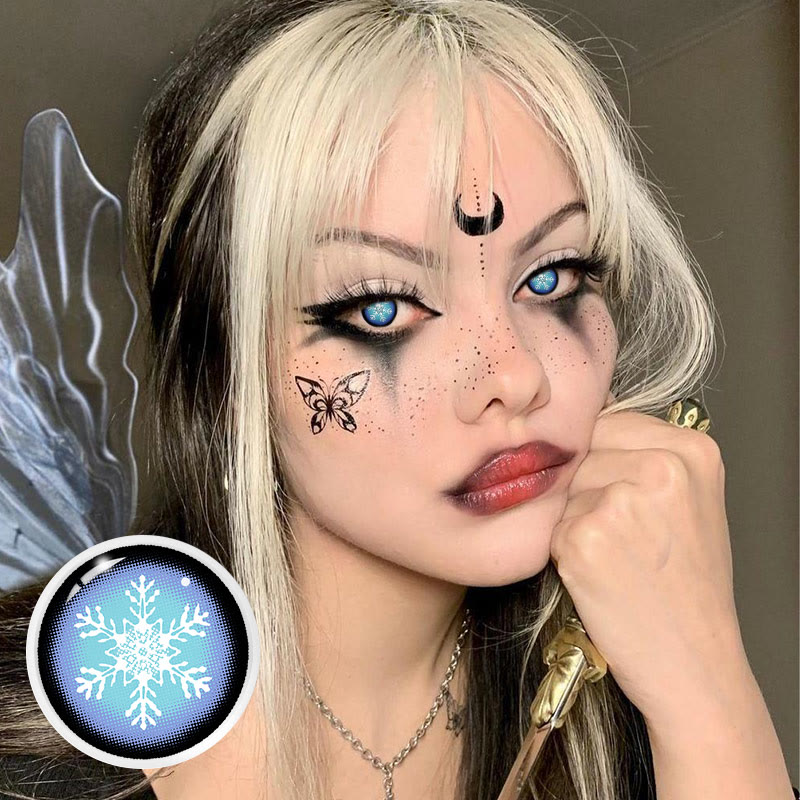 Coleyes Snowflakes Blue Yearly Cosplay Colored Contacts - image 4