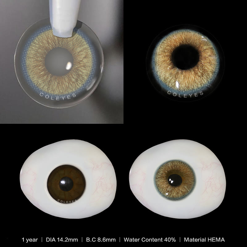 Coleyes Genshin Moon Brown Yearly Prescription Colored Contacts - image 4