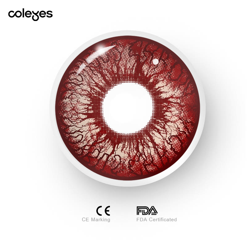 Coleyes Crimson Eye Red Yearly Cosplay Colored Contacts - image 5