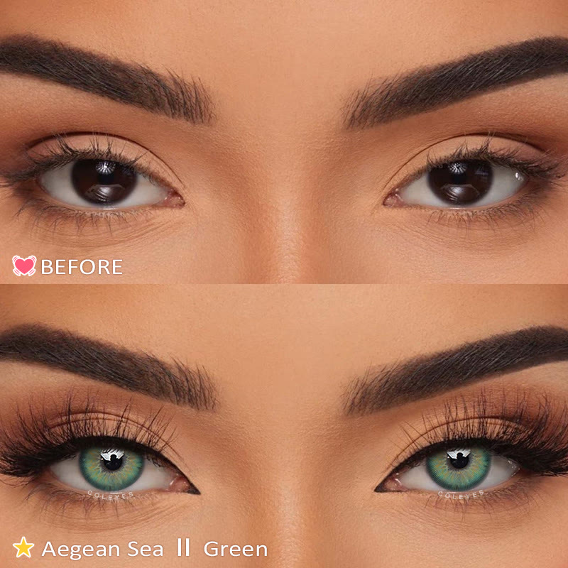 Coleyes Aegean Sea Ⅱ Green Yearly Prescription Colored Contacts - image 2