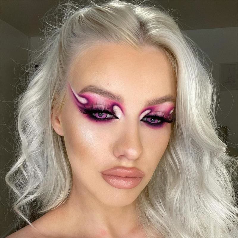 Coleyes Manson Pink Yearly Cosplay Prescription Colored Contacts - image 3