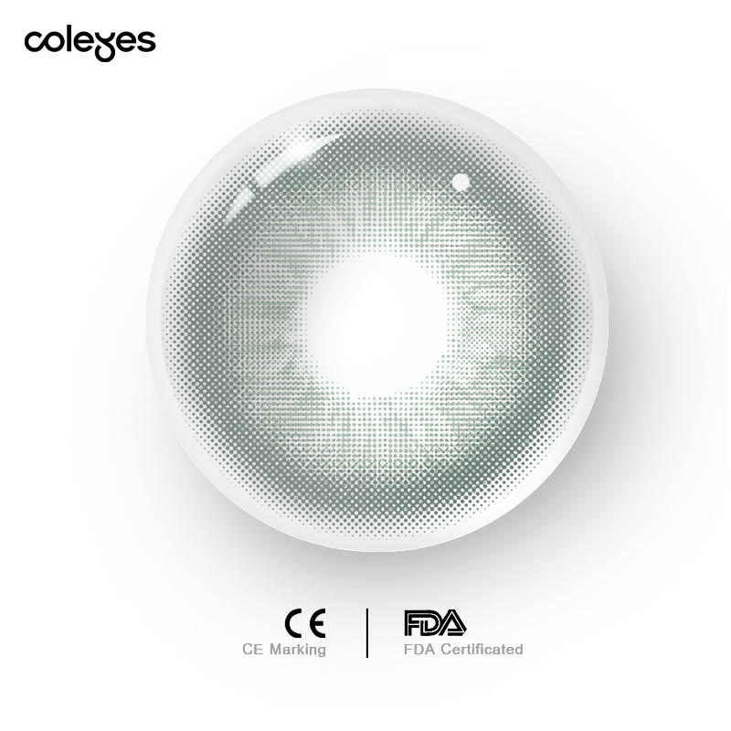 Coleyes No Makeup Sunday Green Yearly Prescription Colored Contacts - image 5