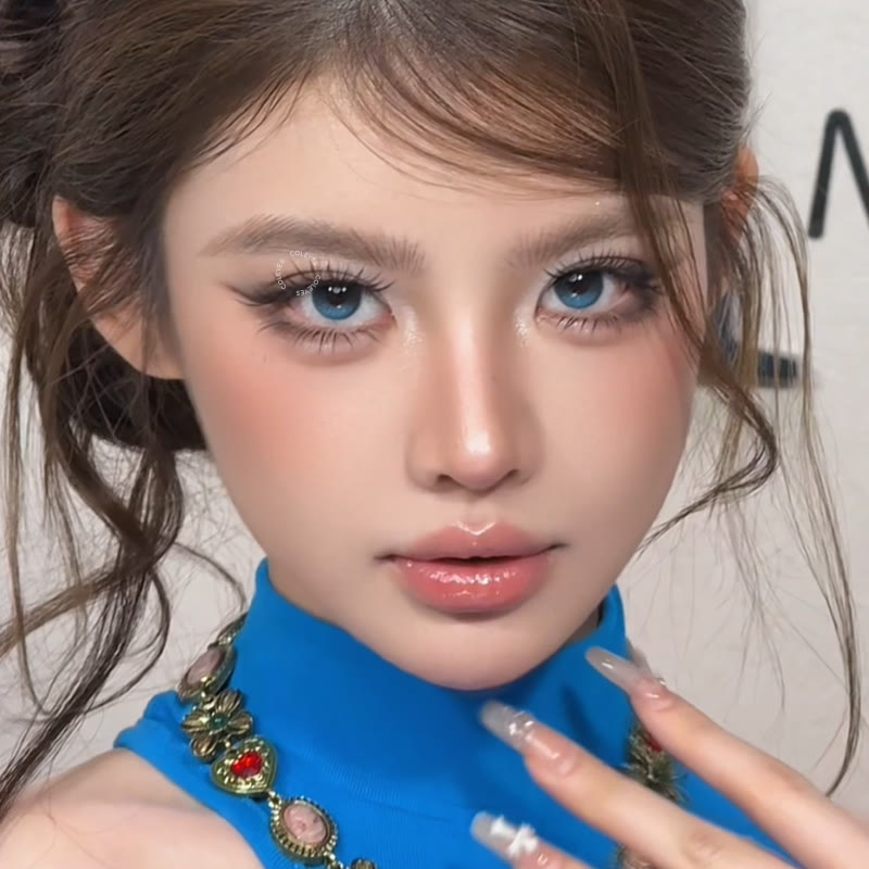 Coleyes Stellar Blue Axis Lock Colored Contacts | 1 Day-10pcs - image 5