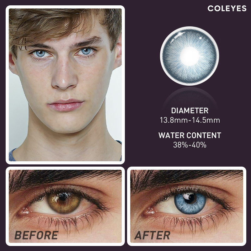 Coleyes Barbie Blue Men Yearly Prescription Colored Contacts - image 9