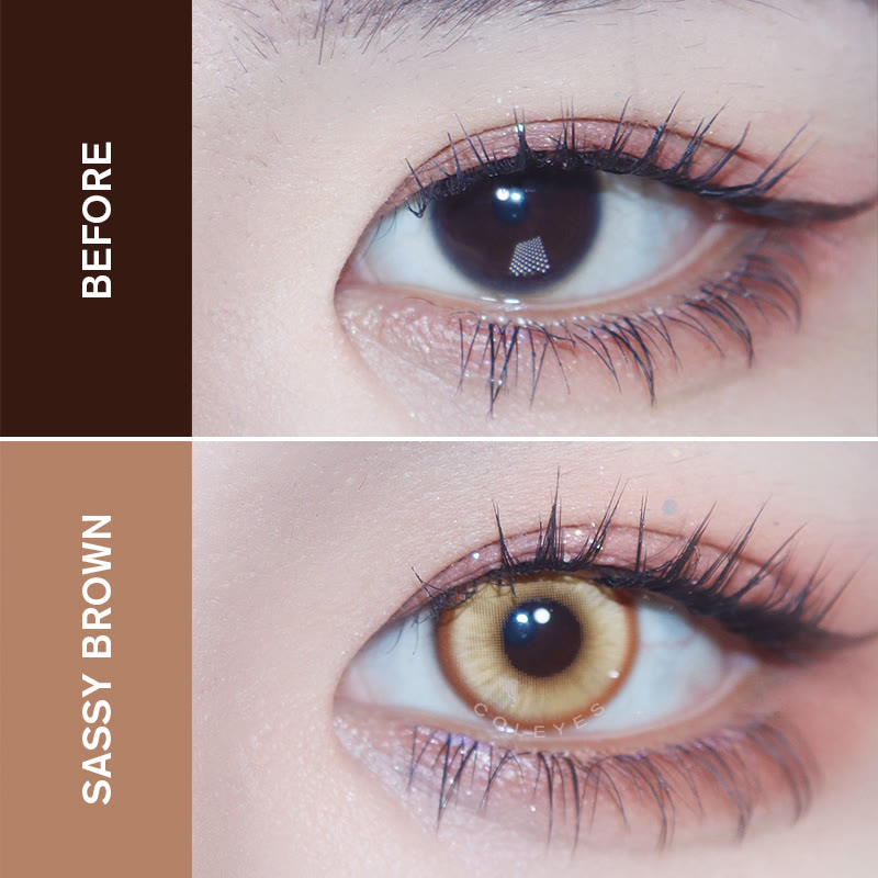Coleyes Sassy Brown Prescription Yearly Cosplay Colored Contacts - image 5