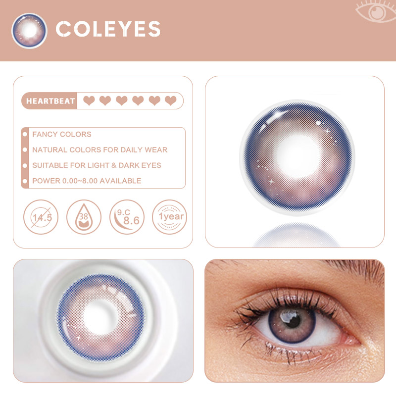 Coleyes Genshin Moon PinkBlue Yearly Prescription Colored Contacts - image 5