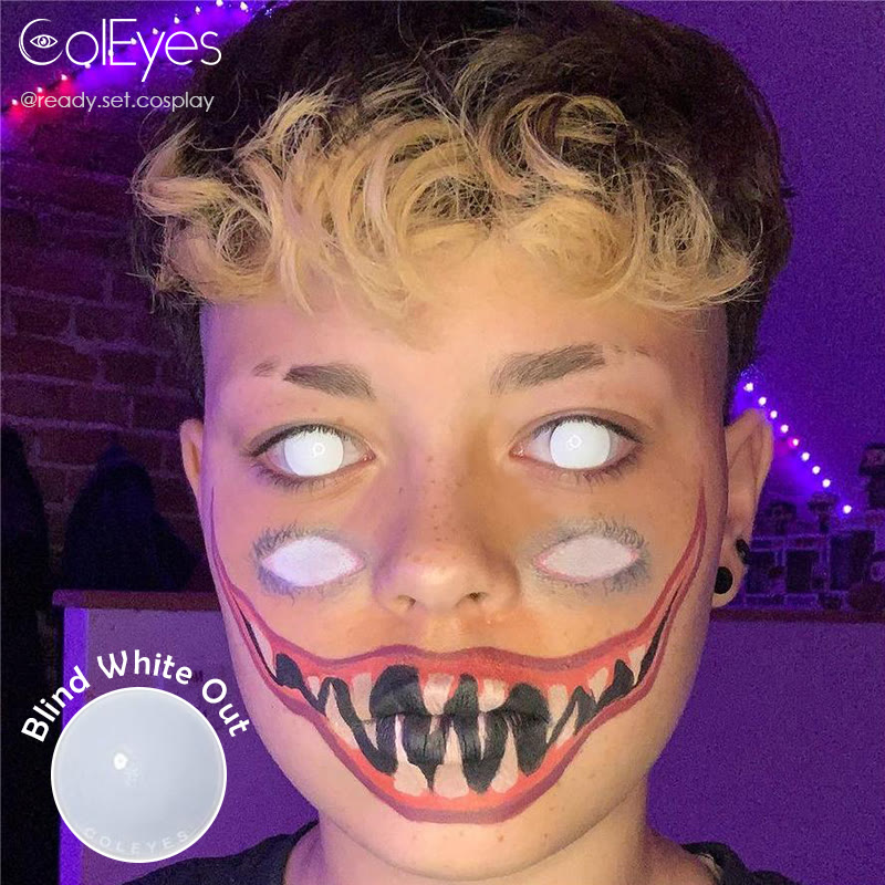 Coleyes Blind White Out Yearly Cosplay Prescription Colored Contacts - image 10