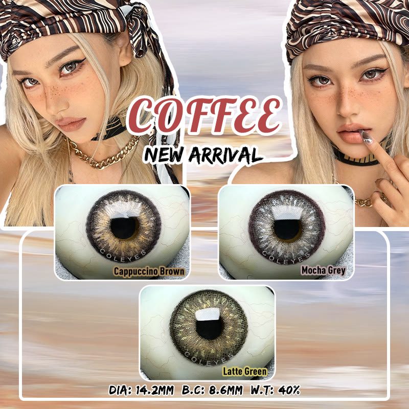 Coleyes Cappuccino Brown Yearly Prescription Colored Contacts - image 9