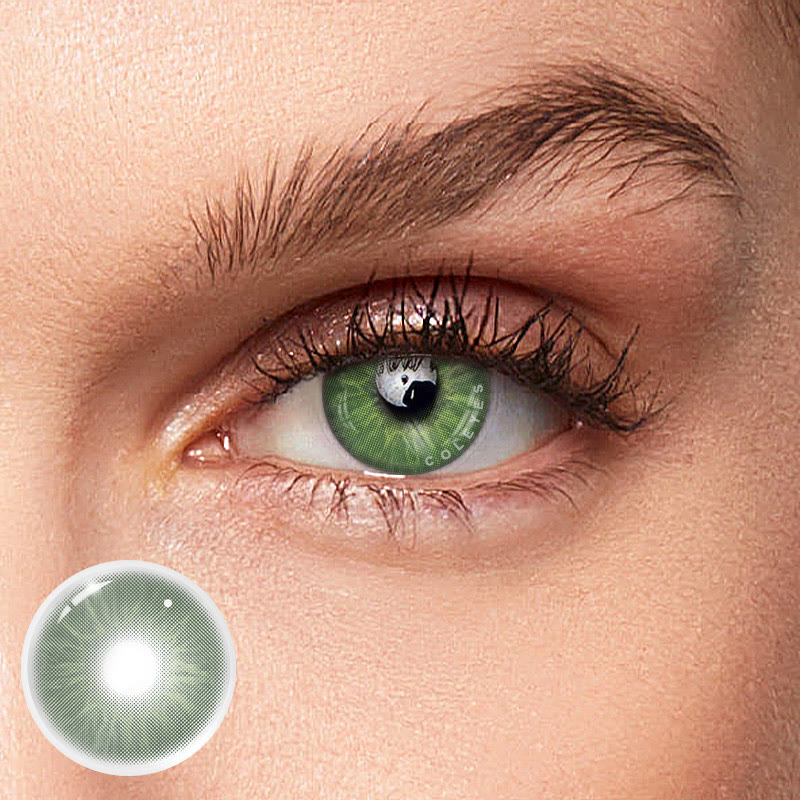 Coleyes Profound Green Yearly Prescription Colored Contacts - image 1