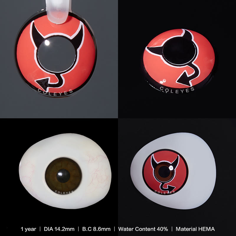 Coleyes Halloween Elf Red Yearly Prescription Cosplay Colored Contacts - image 3