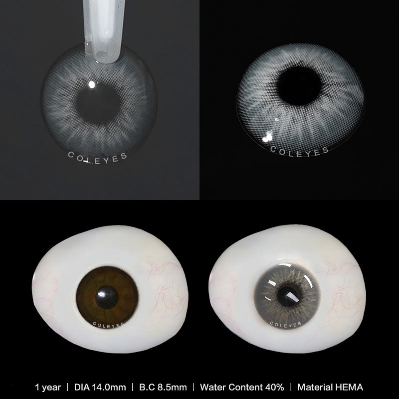 Coleyes Sin Grey Yearly Prescription Colored Contacts - image 4