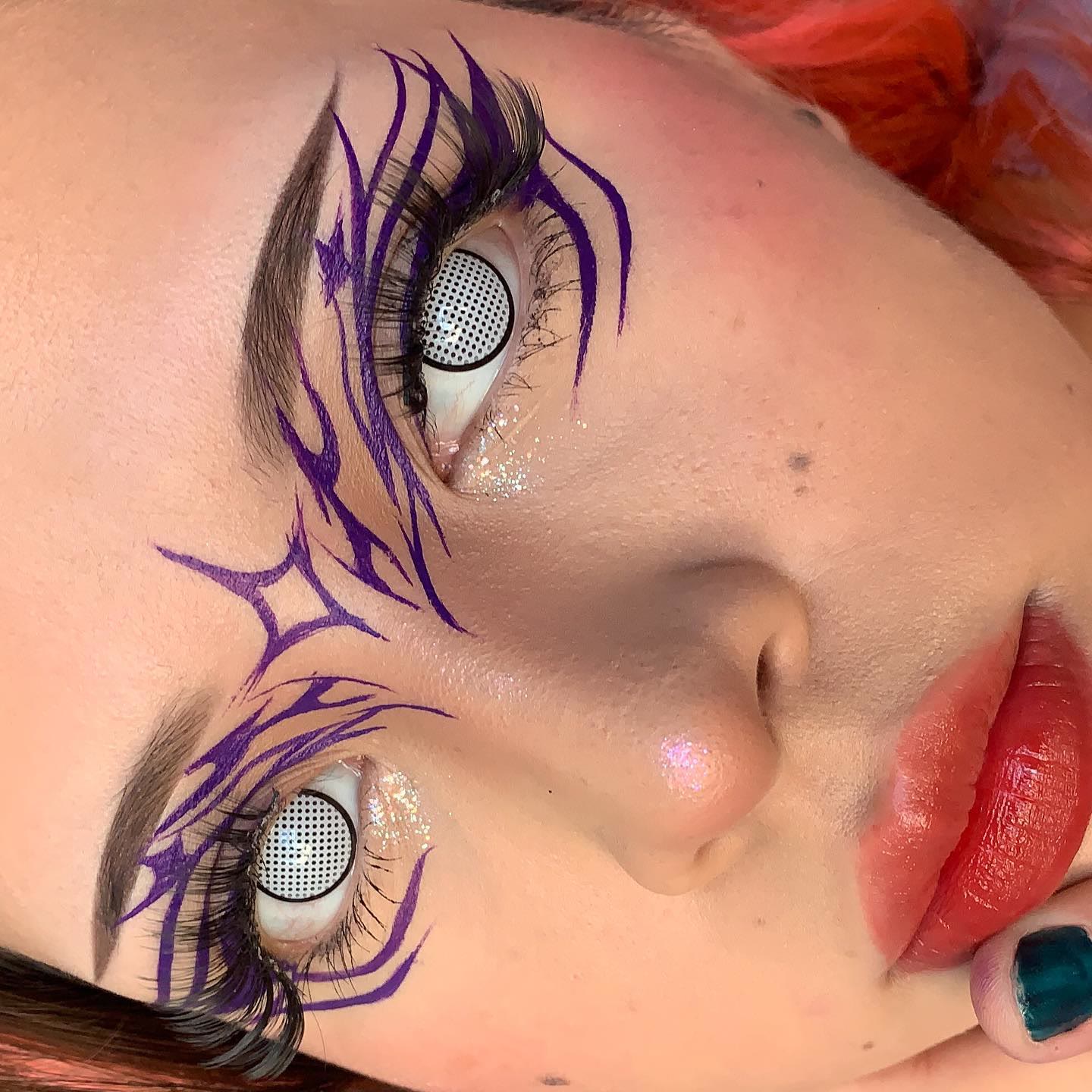 Coleyes Blind Manson Mesh White Yearly Prescription Cosplay Colored Contacts - image 5