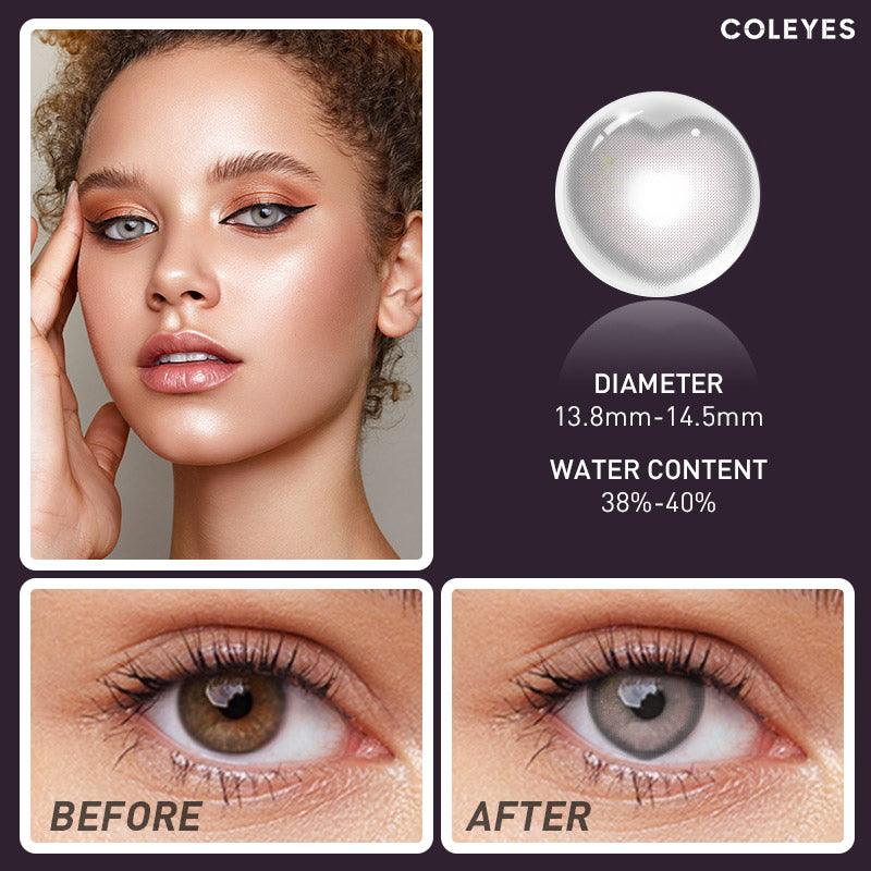 Coleyes Heart LightGrey Yearly Prescription Colored Contacts - image 6