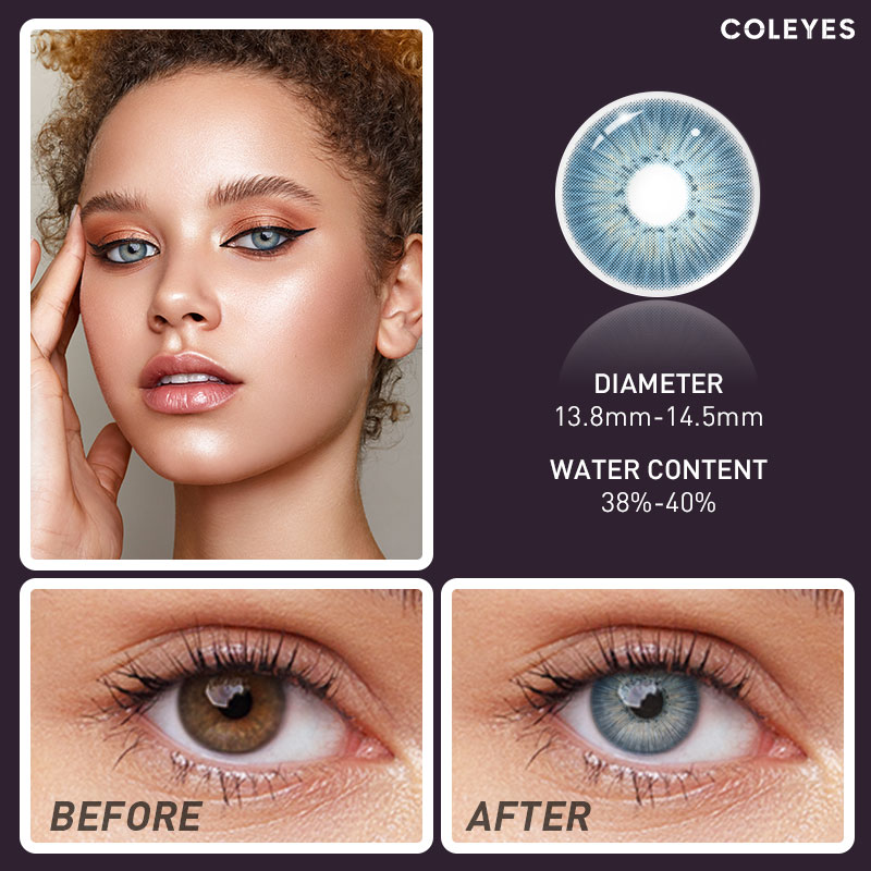 Coleyes New York III Blue Yearly Prescription Colored Contacts - image 4