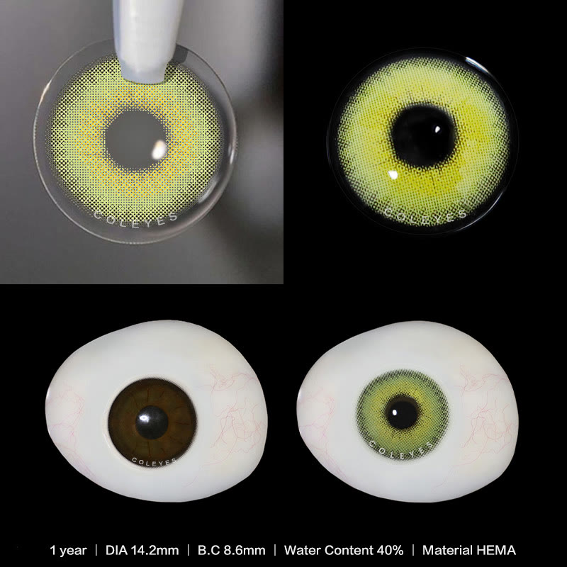 Coleyes LA Green Yearly Prescription Colored Contacts - image 4