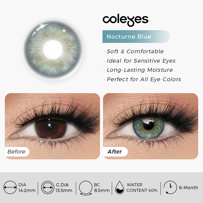 Coleyes Nocturne Blue 6-Month Colored Contacts - image 19