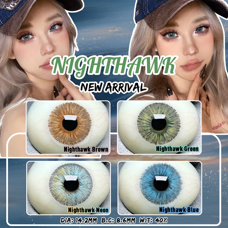 Coleyes Nighthawk Blue Yearly Prescription Colored Contacts - image 10