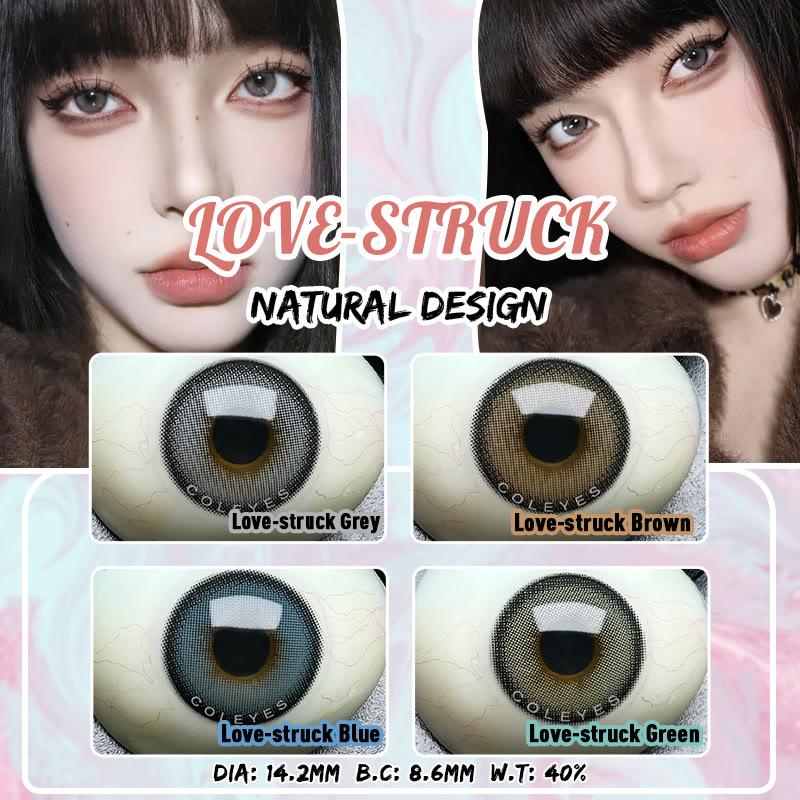 Coleyes Love-struck Grey Yearly Prescription Colored Contacts - image 8