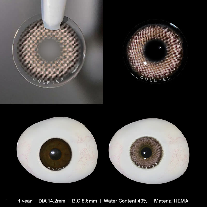 Coleyes Galaxy Brown Yearly Prescription Colored Contacts - image 4