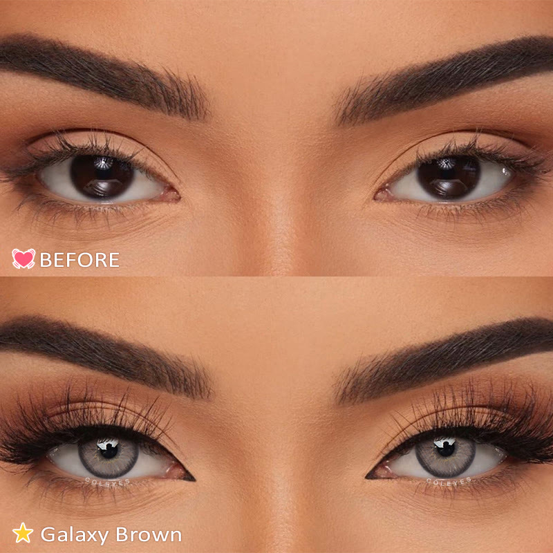 Coleyes Galaxy Brown Yearly Prescription Colored Contacts - image 5