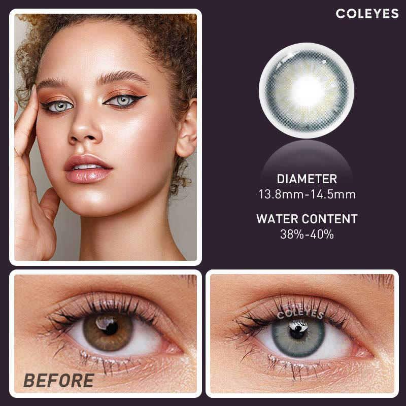 Coleyes Aegean Sea Ⅱ Grey Yearly Prescription Colored Contacts - image 8