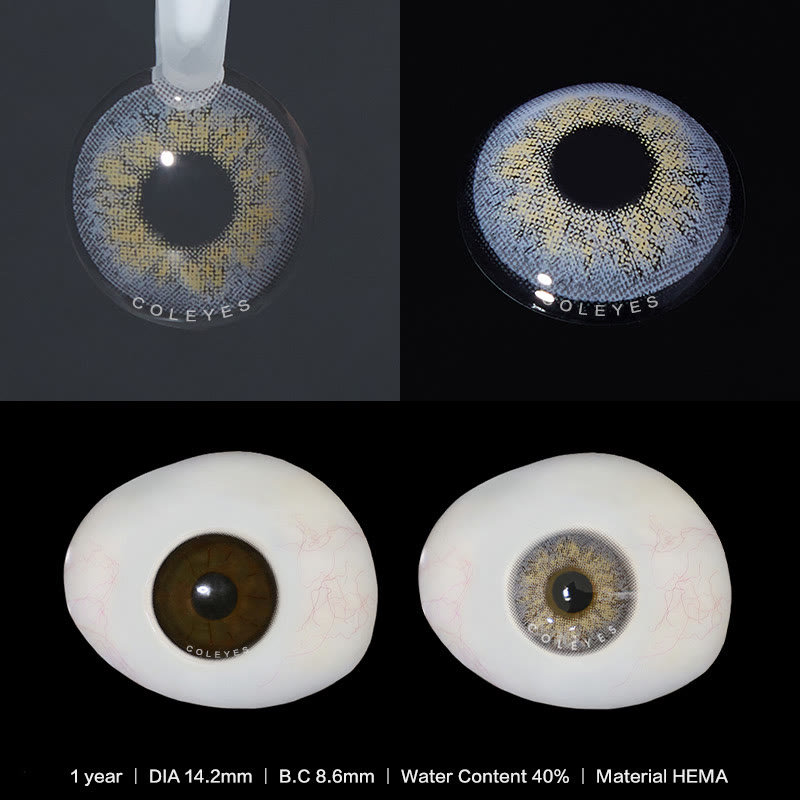 Coleyes Russian Grey Yearly Prescription Colored Contacts - image 4