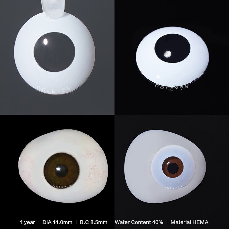 Coleyes Block White Yearly Cosplay Prescription Colored Contacts - image 5