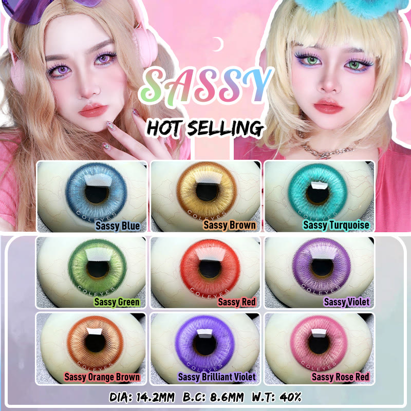 Coleyes Sassy Brilliant Violet Prescription Yearly Cosplay Colored Contacts - image 9