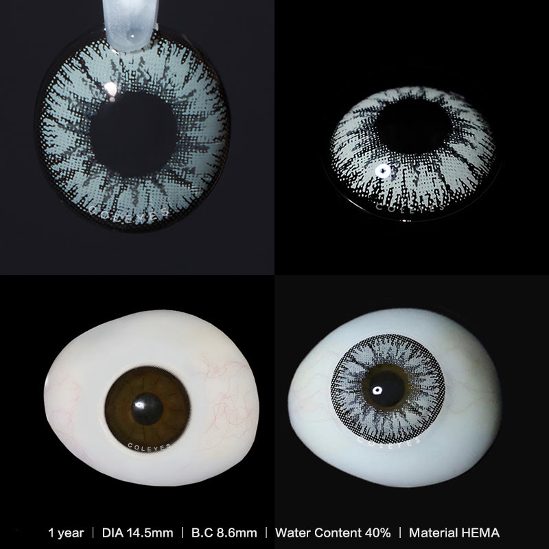 Coleyes Nonno Grey Yearly Prescription Cosplay Colored Contacts - image 4