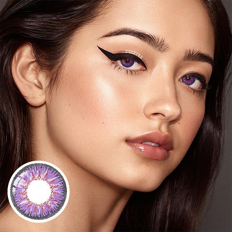 Coleyes Nonno Blue Violet Prescription Yearly Colored Contacts - image 5