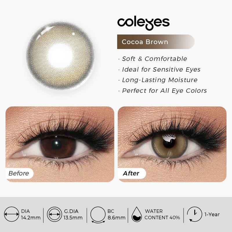 Coleyes Cocoa Brown Yearly Colored Contacts - image 8