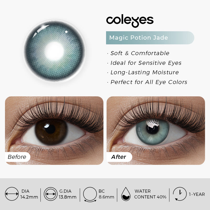 Coleyes Magic Potion Jade Prescription Yearly Colored Contacts - image 13