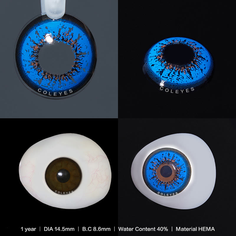 Coleyes Starfall Blue Yearly Prescription Cosplay Colored Contacts - image 3