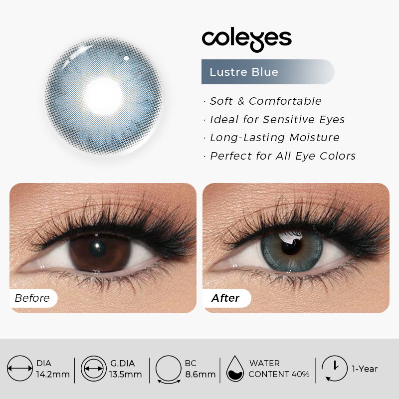 Coleyes Lustre Blue Yearly Colored Contacts - image 6