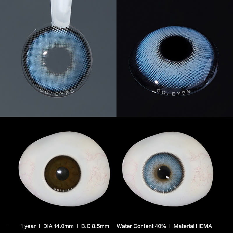 Coleyes Himalaya Blue Yearly Prescription Colored Contacts - image 4