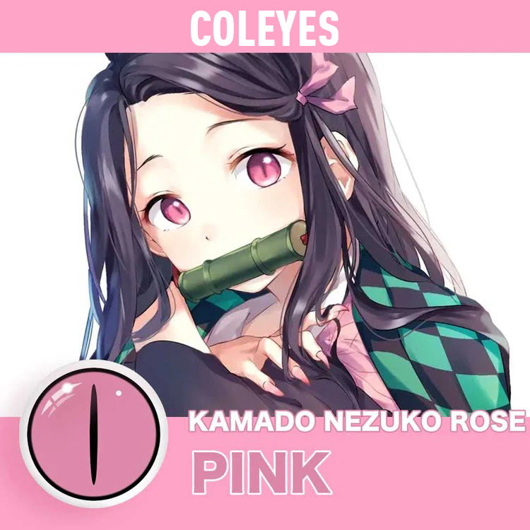 Coleyes Kamado Nezuko Rose Yearly Cosplay Colored Contacts - image 2