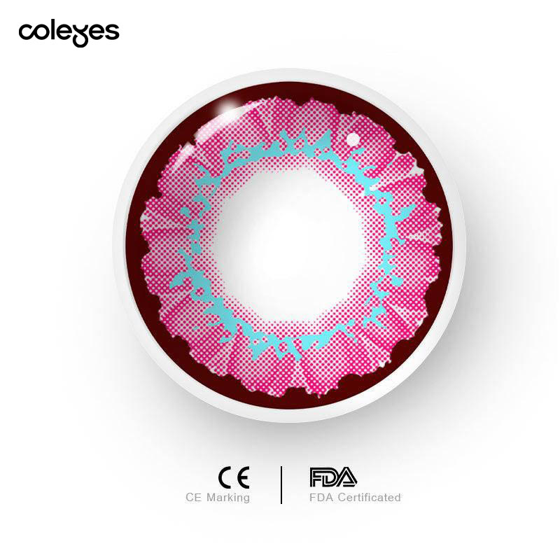 Coleyes Chomper Pink Yearly Prescription Cosplay Colored Contacts - image 7