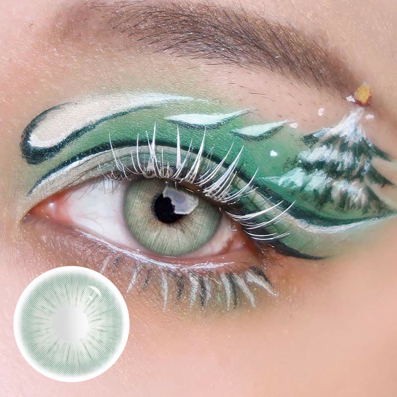 Coleyes Crystal Green Yearly Prescription Colored Contacts - image 1