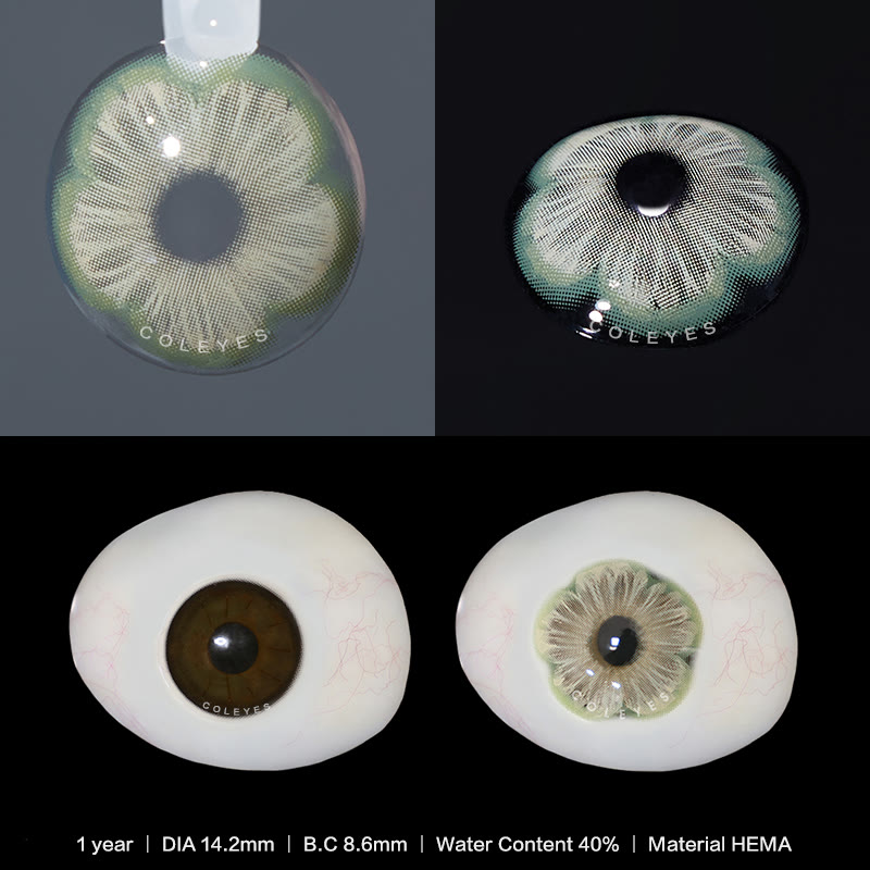 Coleyes Sukura Green Yearly Prescription Colored Contacts - image 3