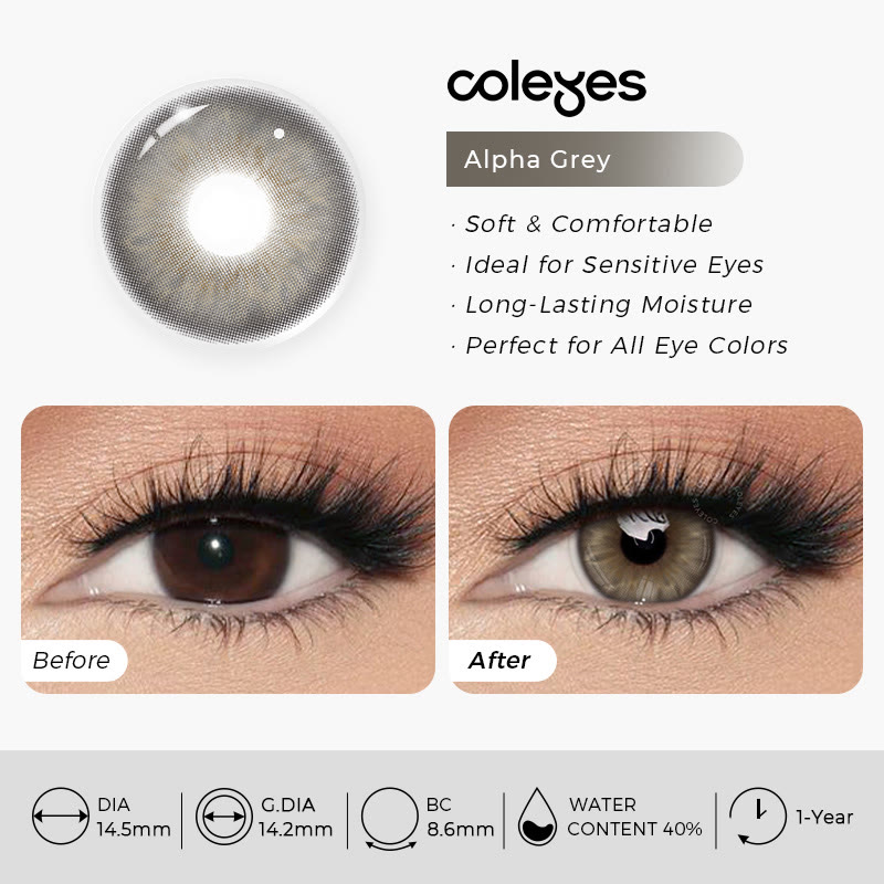 Coleyes Alpha Grey Yearly Colored Contacts - image 7