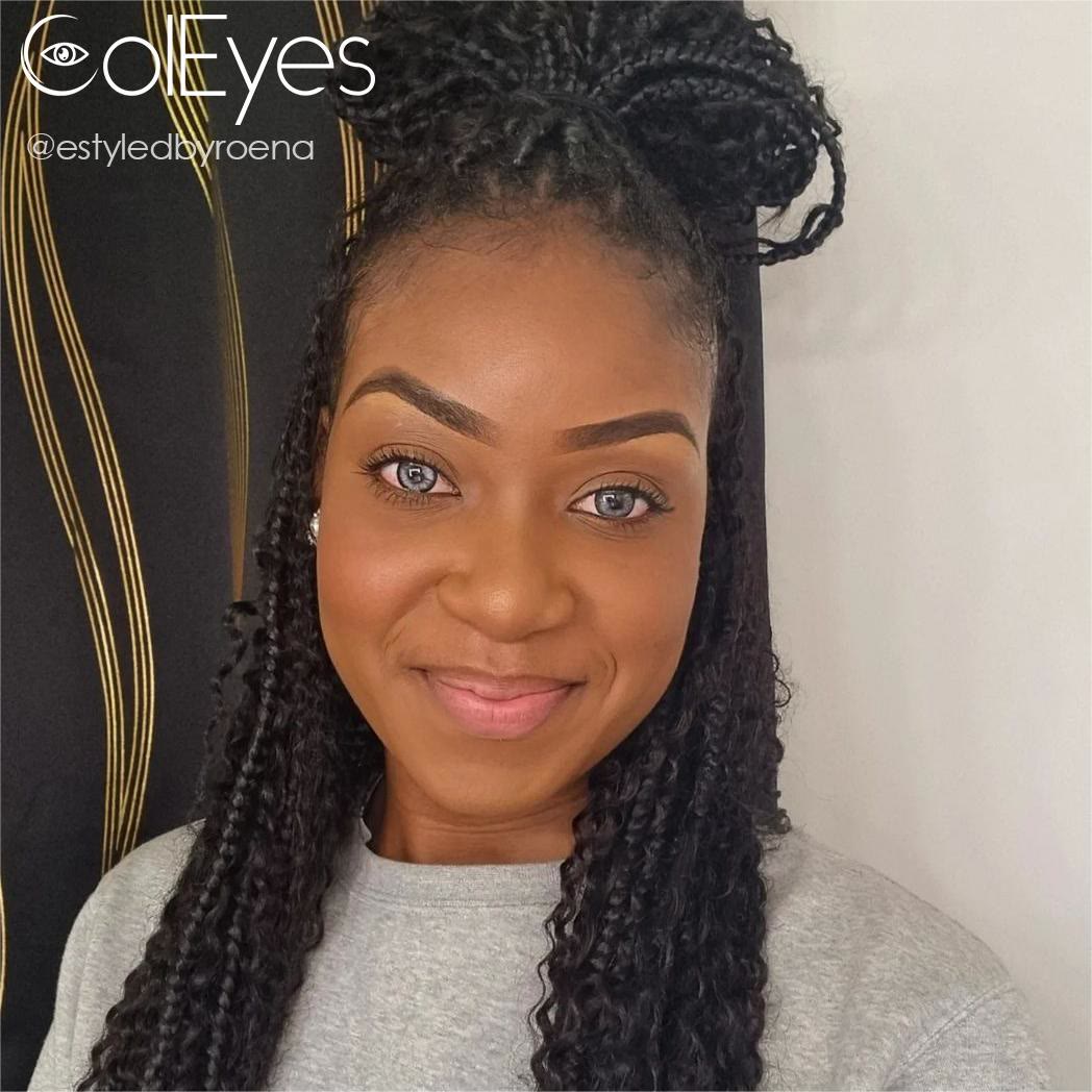 Coleyes Glittering Grey Yearly Prescription Colored Contacts - image 5