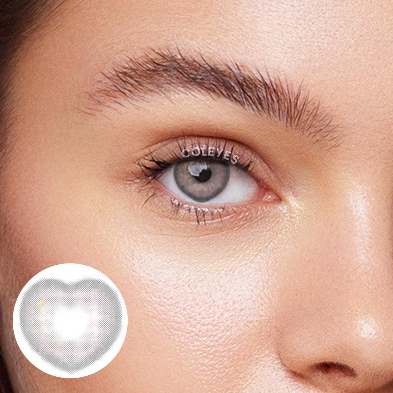 Coleyes Heart LightGrey Yearly Prescription Colored Contacts - image 1