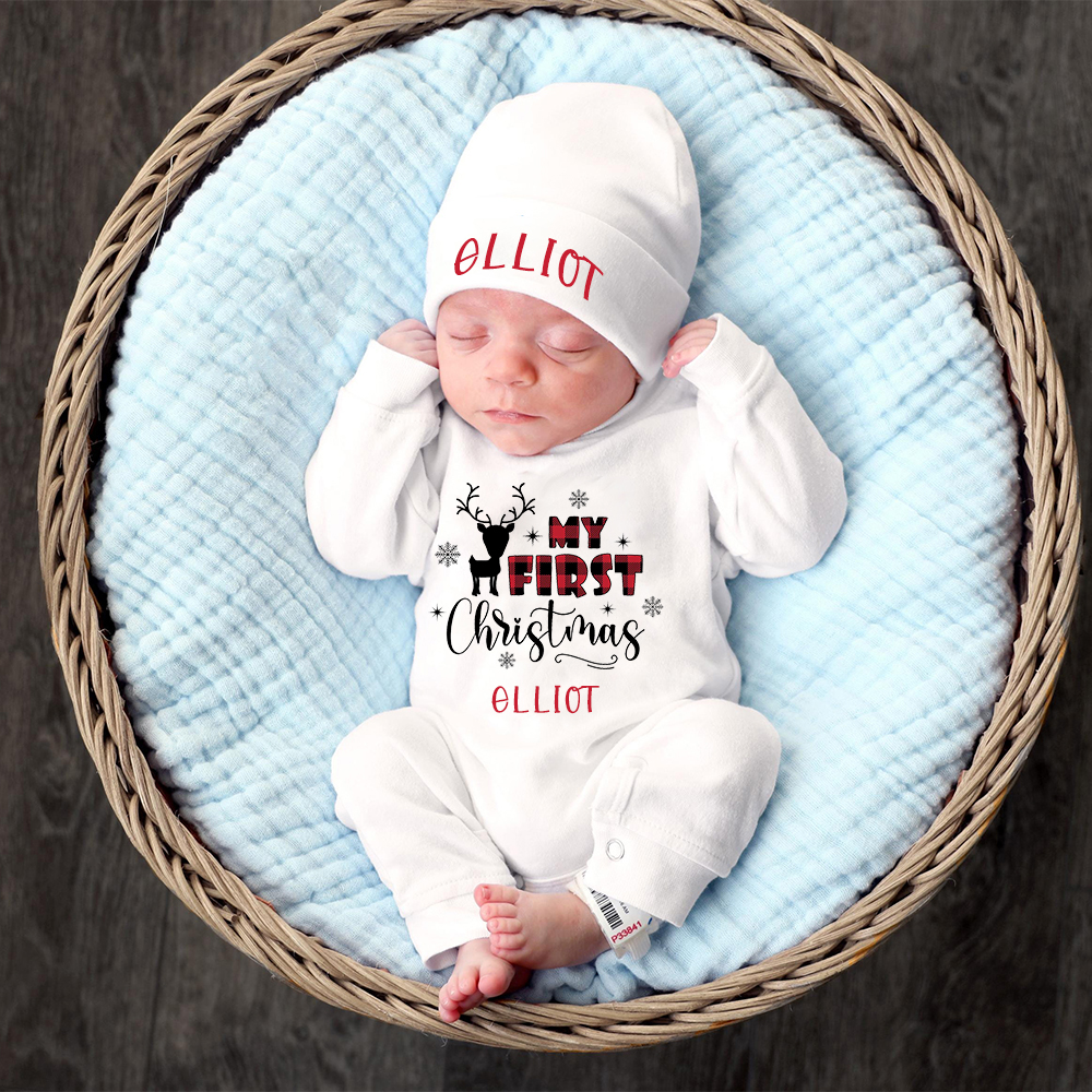 First Christmas Baby Outfit KisssKids First Christmas Baby Outfit KisssKids