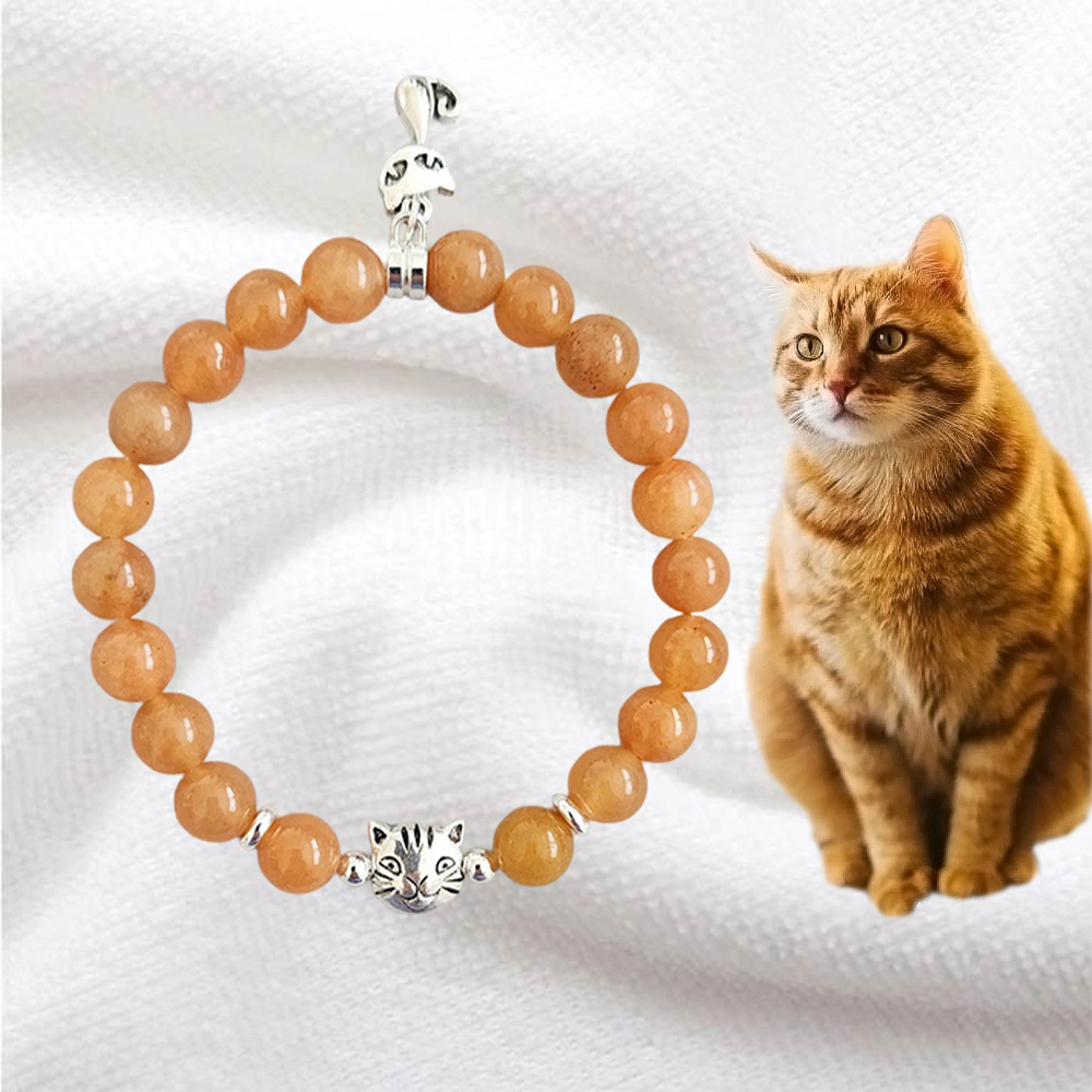 Orange Tabby Crystal Memorial Bracelet | KKPet189 – KisssKids
