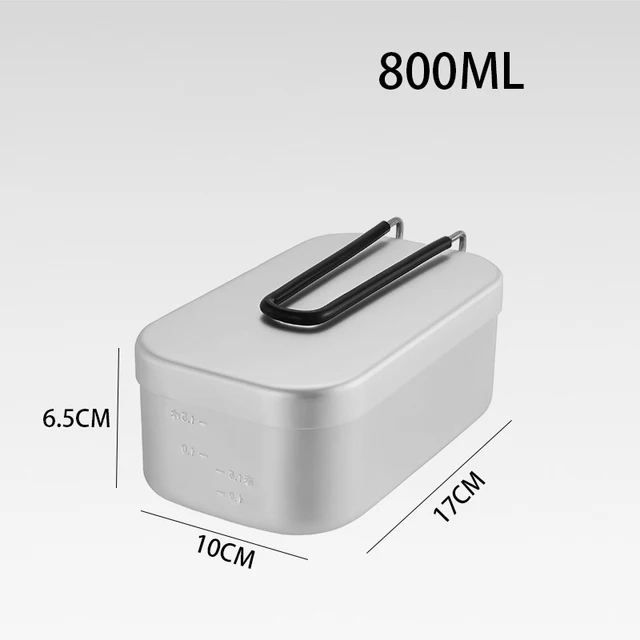 Outdoor Dishes Mess Tin Aluminum Food Box Travel Picnic Messing Tableware Camping Cookware Utensils Campsites Accessories