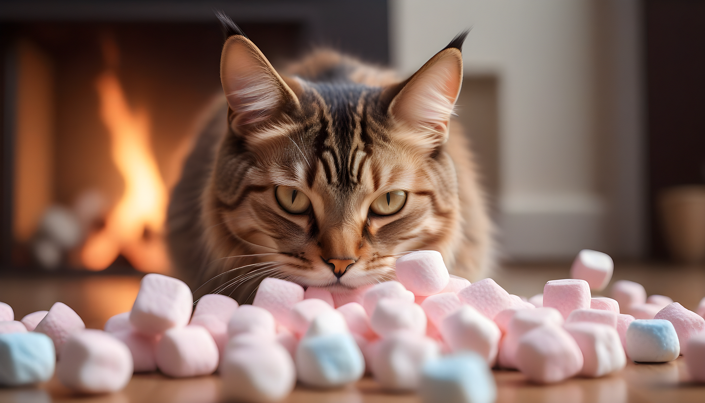 Kitten top in marshmallows