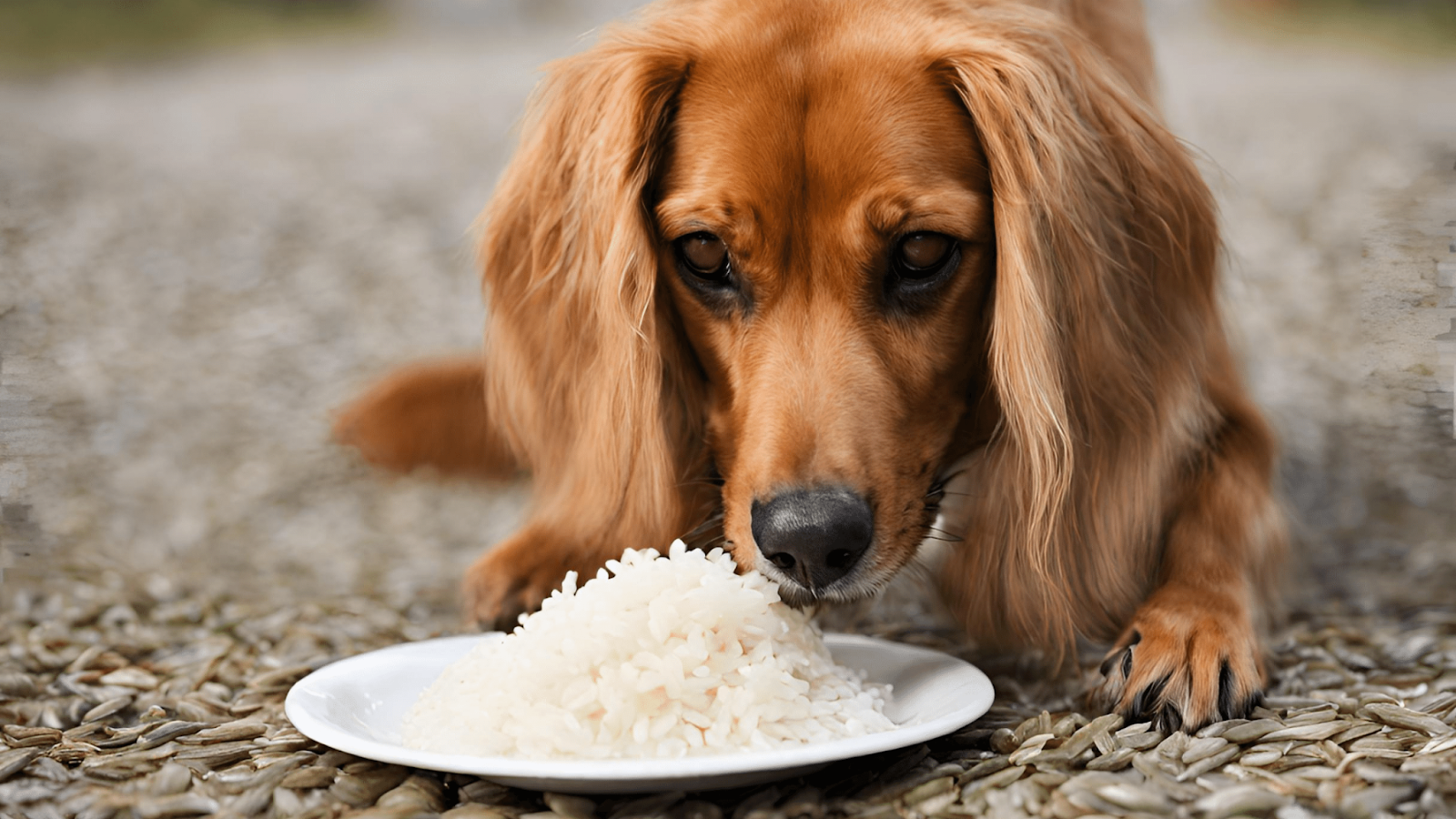 Dogs and hot sale white rice