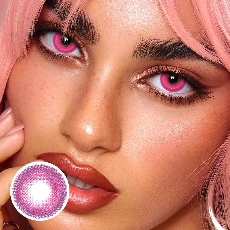 Candy Pink Prescription Contact Lenses | 1 Year