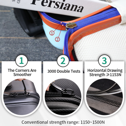 Factory Price Long Chain Nylon Anti-theft Zipper for Luggage customized safe Explosion-proof and vandalism double-layer zipper