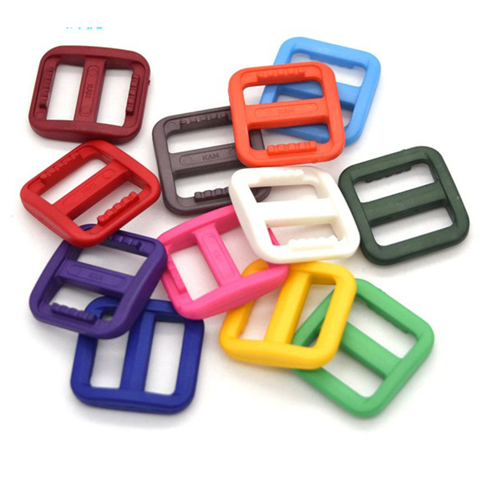 Hot Selling Metal & Plastic Adjustable Tri-glide Buckle Customizable Design For Hiking Bag Straps Hardware Accessories